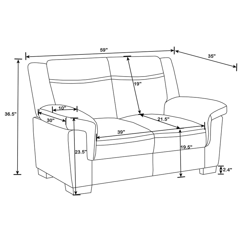 Arabella Stationary Loveseat