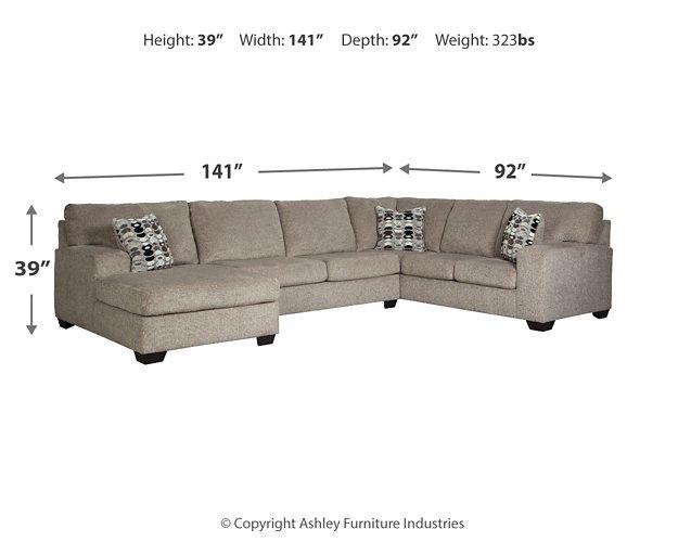 Ballinasloe 3-Piece Sectional with Chaise - Furniture Center (NY)