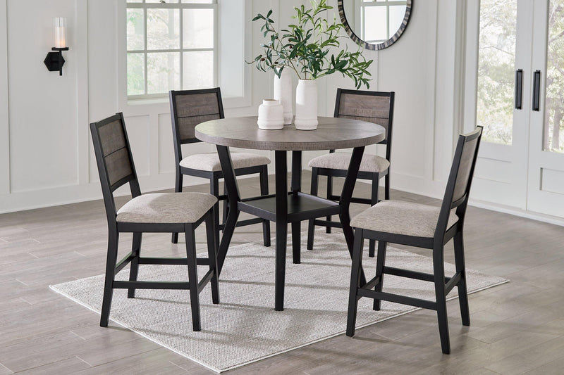 Corloda Counter Height Dining Table and 4 Barstools (Set of 5)