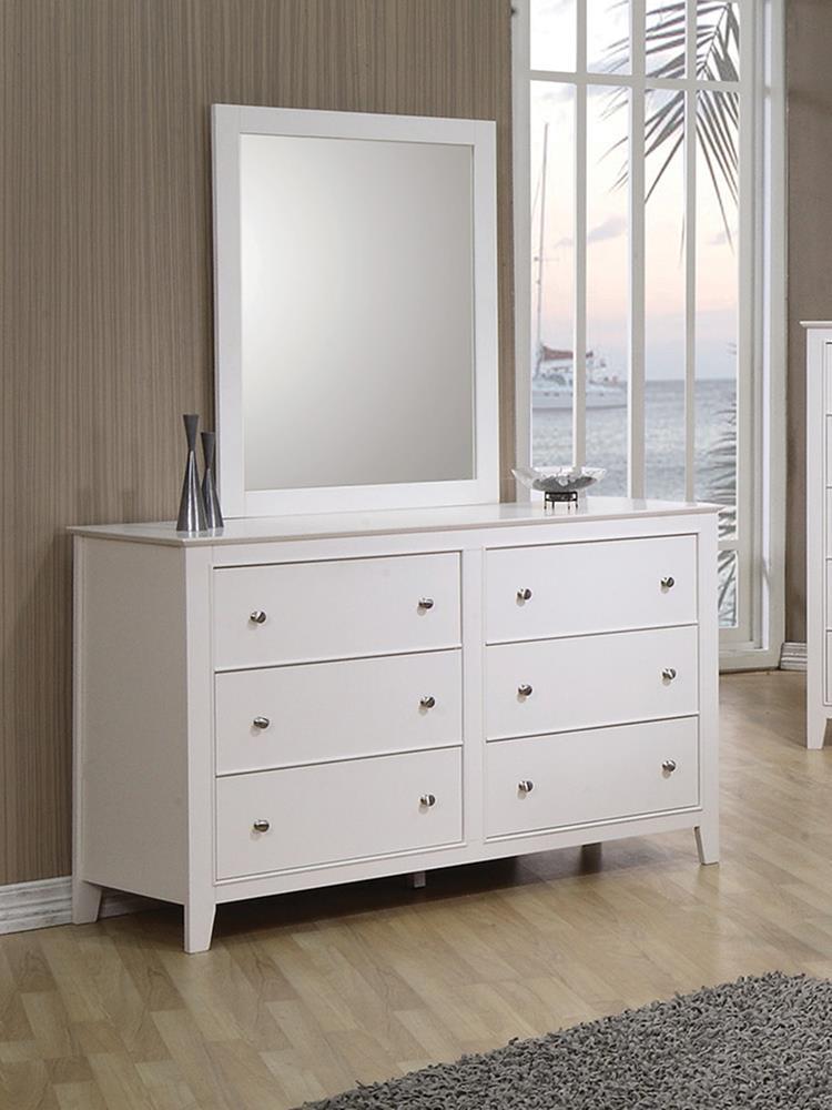 Selena 6-drawer Dresser Cream White - Furniture Center (NY)