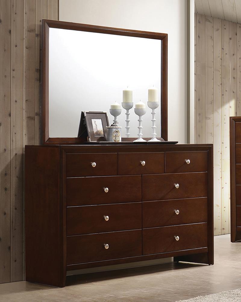 Serenity Rectangular 9-drawer Dresser Rich Merlot - Furniture Center (NY)