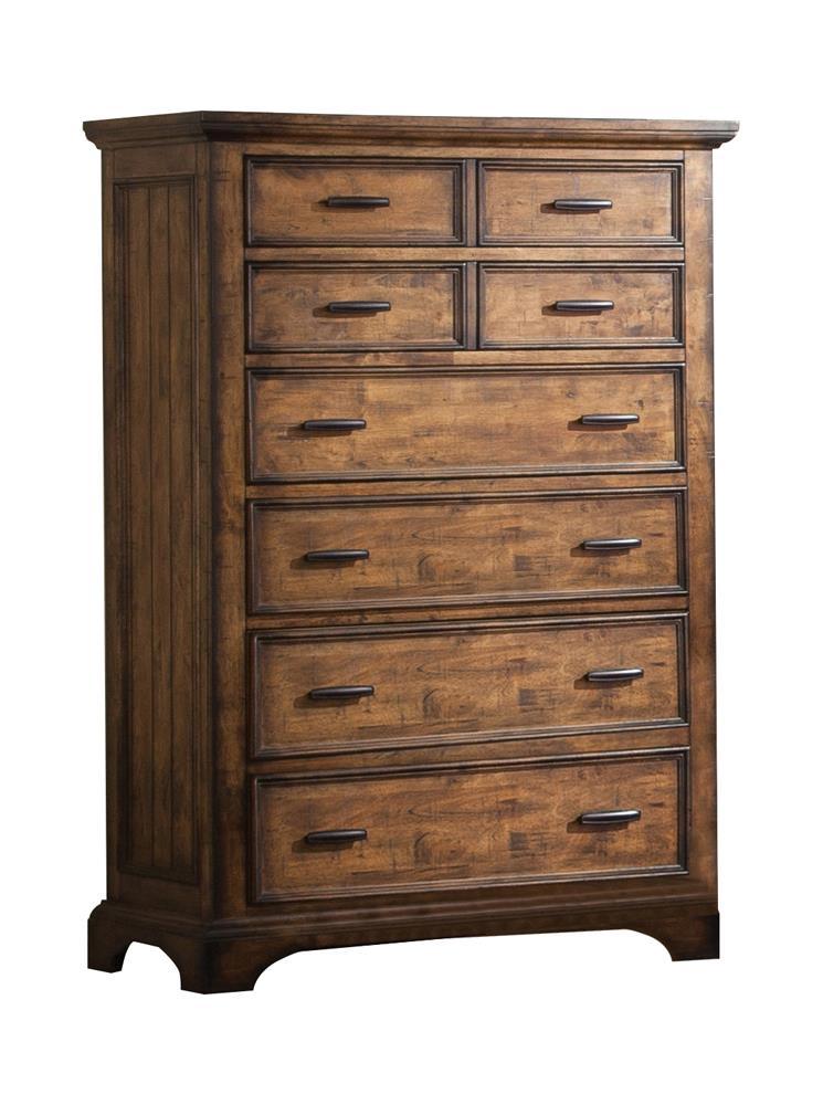 Elk Grove 7-drawer Chest Vintage Bourbon - Furniture Center (NY)