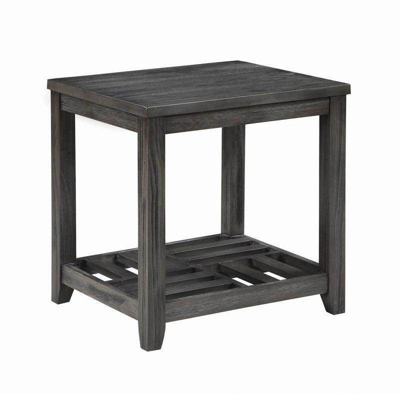 Cliffview 1-shelf Rectangular End Table Grey