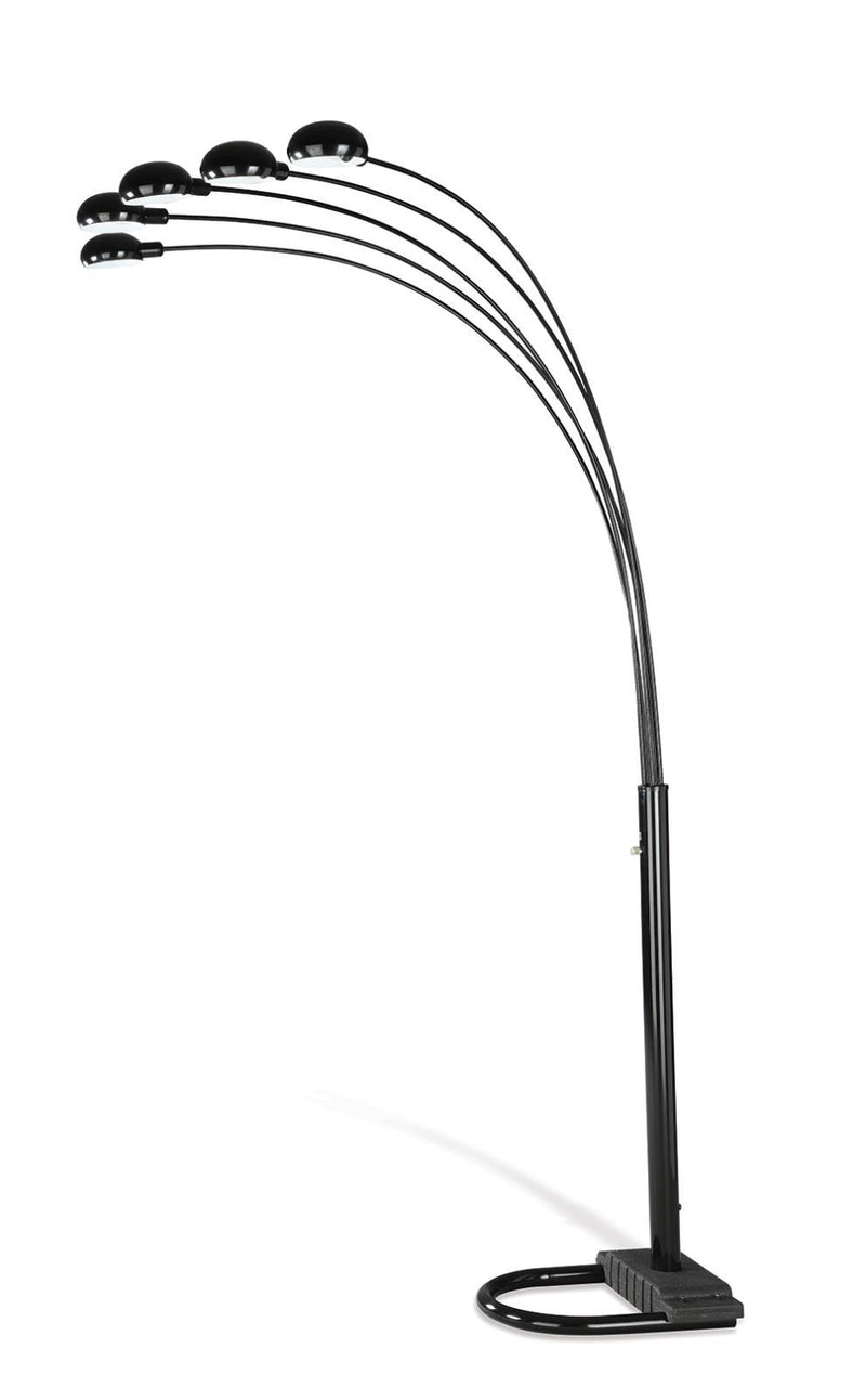 Kayd 5-light Floor Lamp Satin Black - Furniture Center (NY)