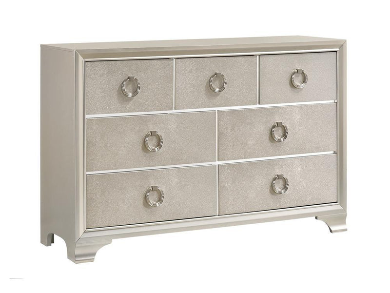 Salford 7-drawer Dresser Metallic Sterling - Furniture Center (NY)