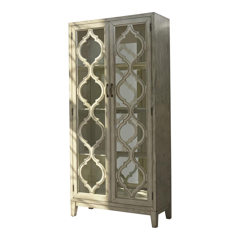 Mckellen 2-door Tall Cabinet Antique White - Furniture Center (NY)