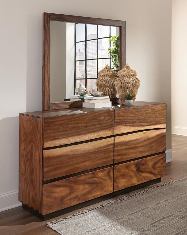 Winslow 6-drawer Dresser Smokey Walnut and Coffee Bean - Furniture Center (NY)