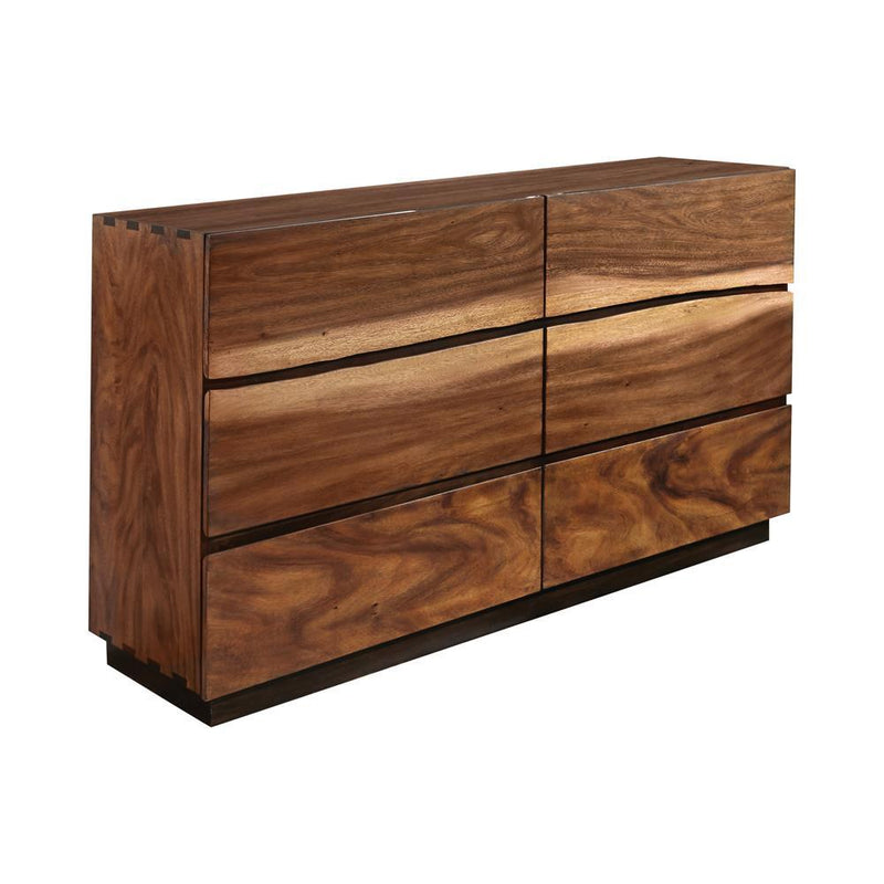 Winslow 6-drawer Dresser Smokey Walnut and Coffee Bean - Furniture Center (NY)