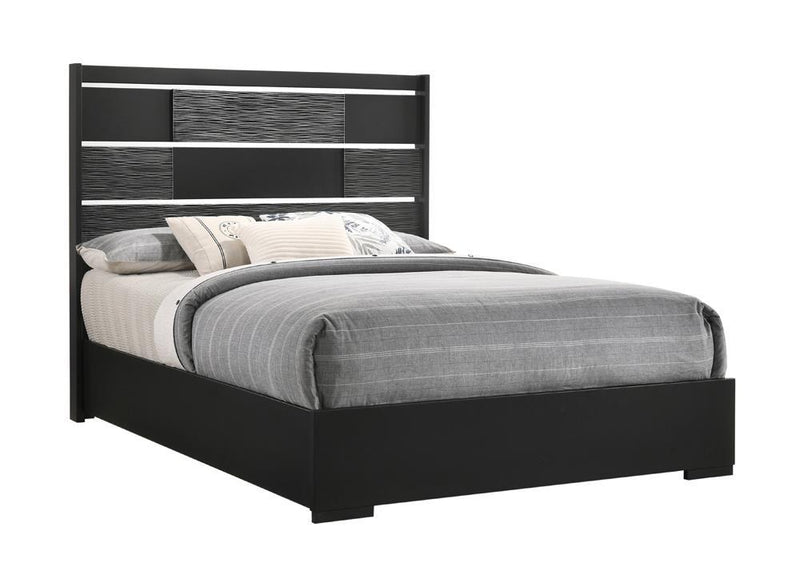 Blacktoft Queen Panel Bed Black - Furniture Center (NY)