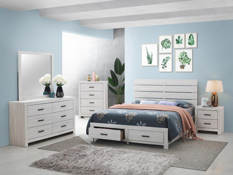 Brantford Eastern King Panel Bed Coastal White - Furniture Center (NY)