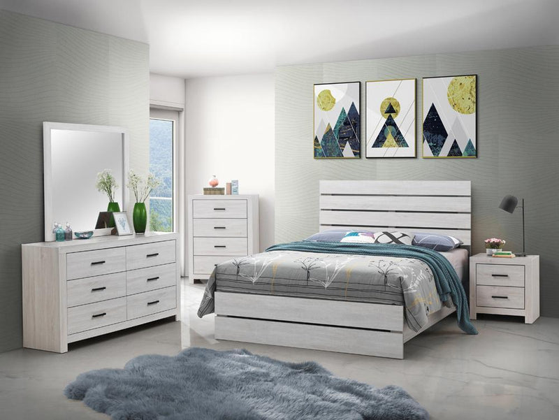 Brantford Eastern King Panel Bed Coastal White - Furniture Center (NY)