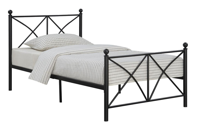 Hart Twin Platform Bed Black - Furniture Center (NY)