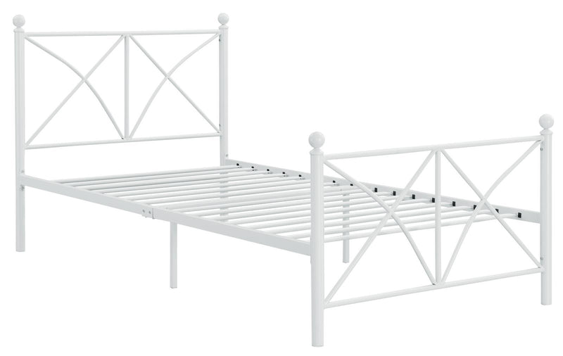 Hart Twin Platform Bed White - Furniture Center (NY)