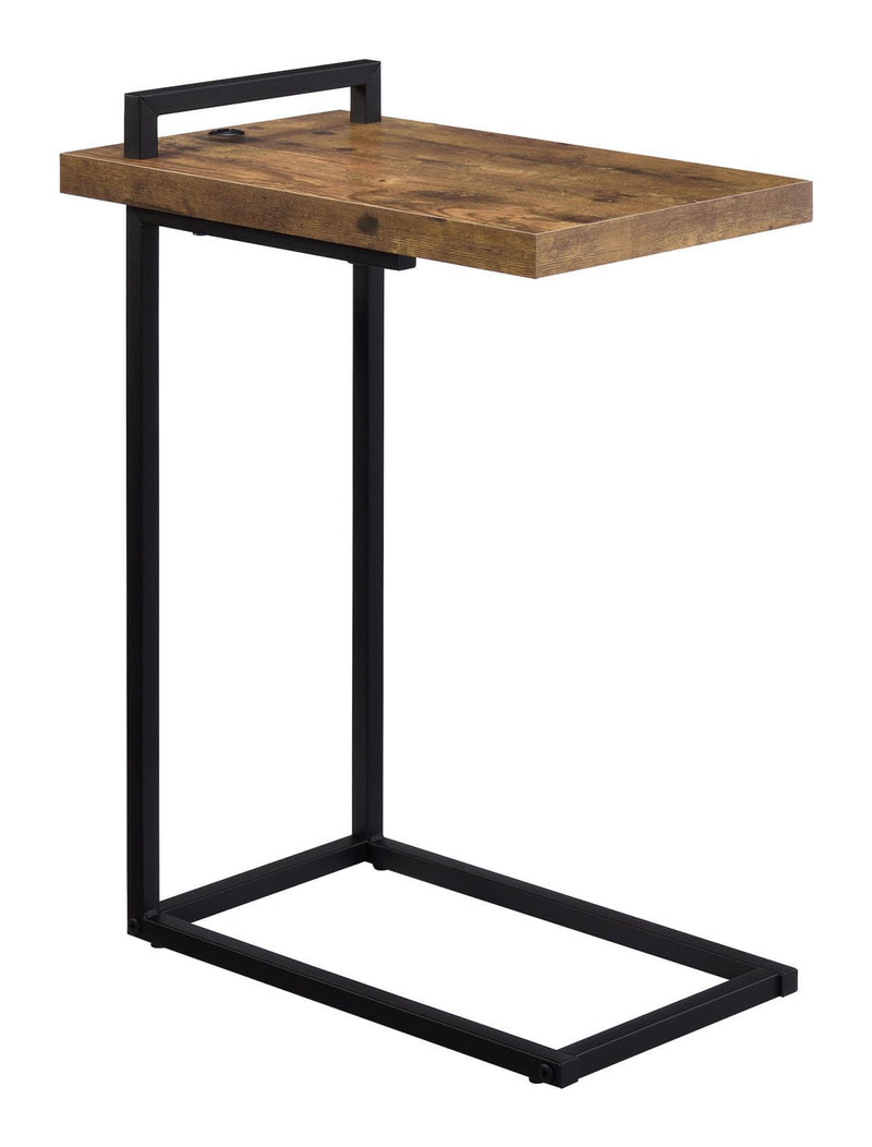 Maxwell C-shaped Accent Table with USB Charging Port - Furniture Center (NY)