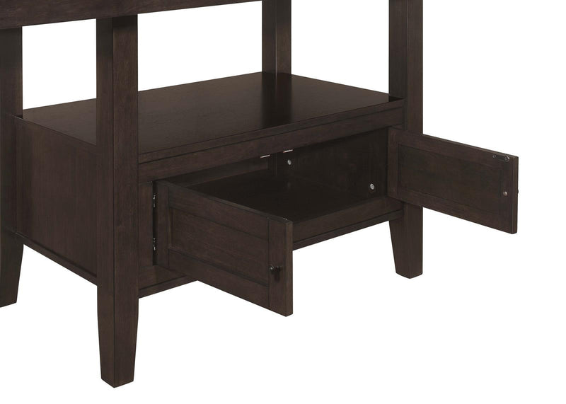 Prentiss Rectangular Counter Height Table with Butterfly Leaf Cappuccino - Furniture Center (NY)