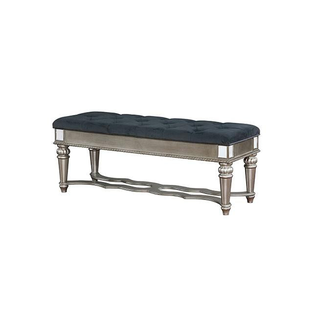 Azha Silver/Gray Bench - Furniture Center (NY)