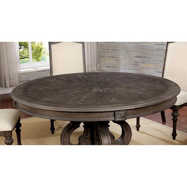 Arcadia Rustic Natural Tone Round Dining Table - Furniture Center (NY)