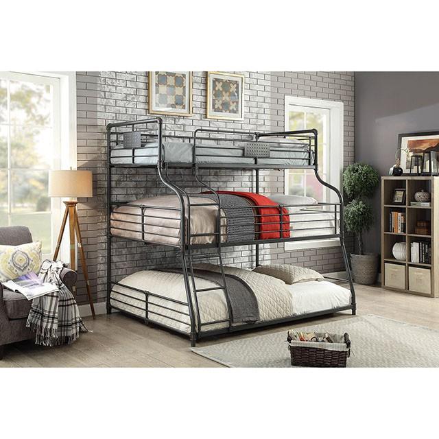 Olga III Sand Black Twin/Full/Queen Bunk Bed