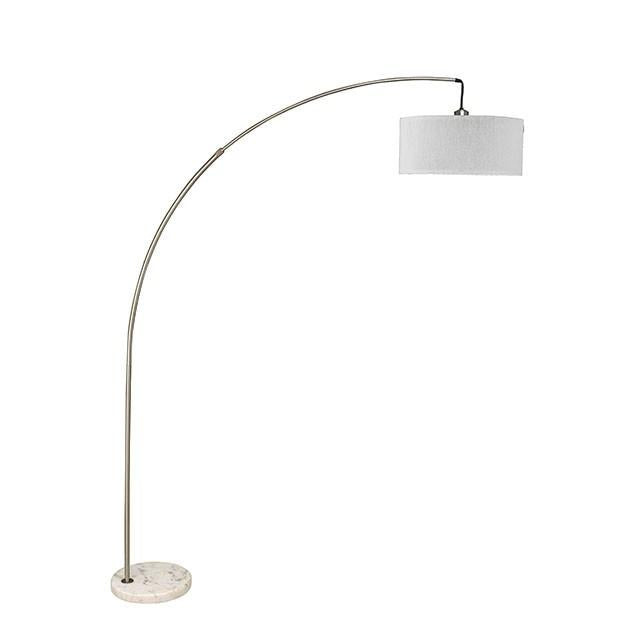 Jess Brushed Steel Arch Lamp - Furniture Center (NY)