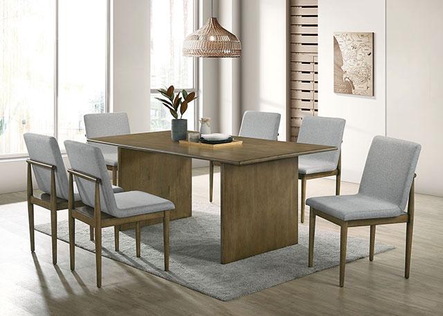 ST GALLEN Side Chair (2/CTN), Natural Tone/Light Gray - Furniture Center (NY)