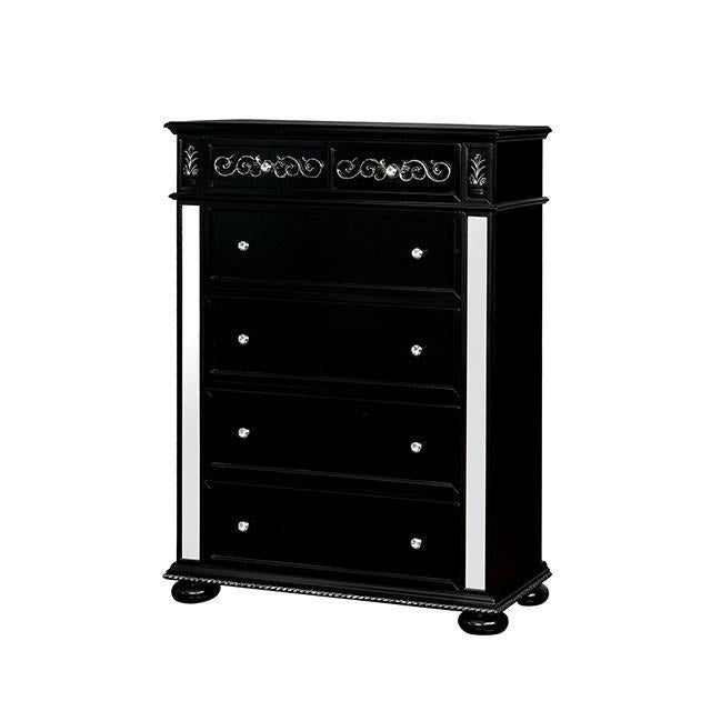 Azha Black Chest - Furniture Center (NY)