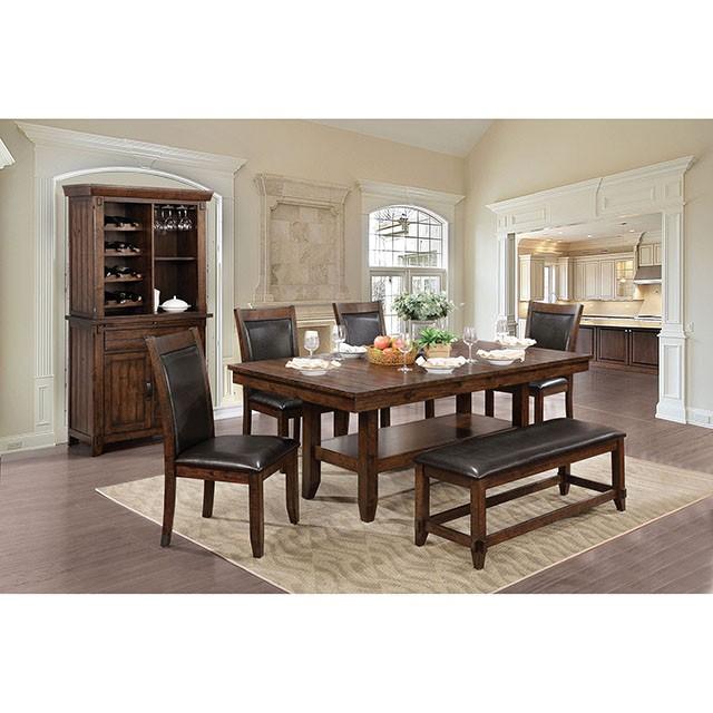 MEAGAN I Brown Cherry Dining Table - Furniture Center (NY)