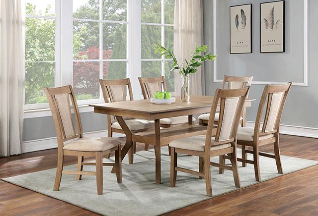 UPMINSTER Side Chair (2/CTN), Natural Tone/Beige - Furniture Center (NY)