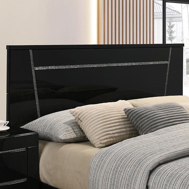 MAGDEBURG Cal.King Bed, Black