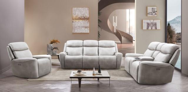 ARTEMIA Power Recliner, Light Taupe - Furniture Center (NY)