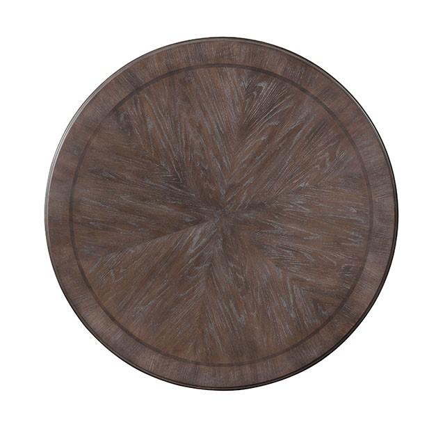 Arcadia Rustic Natural Tone Round Dining Table - Furniture Center (NY)