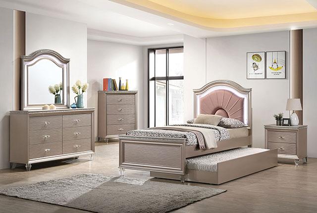 ALLIE Full Bed, Rose Gold - Furniture Center (NY)