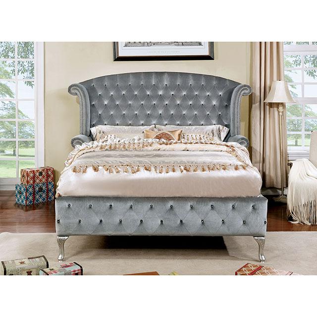 Alzir Gray Cal.King Bed - Furniture Center (NY)