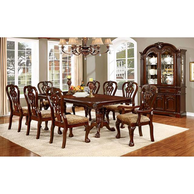 ELANA Brown Cherry Dining Table w/ 18" Butterfly Leaf - Furniture Center (NY)