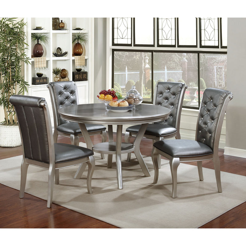 Amina Champagne Round Table - Furniture Center (NY)