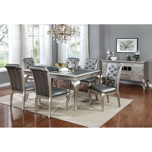 Amina Champagne 66" Dining Table - Furniture Center (NY)