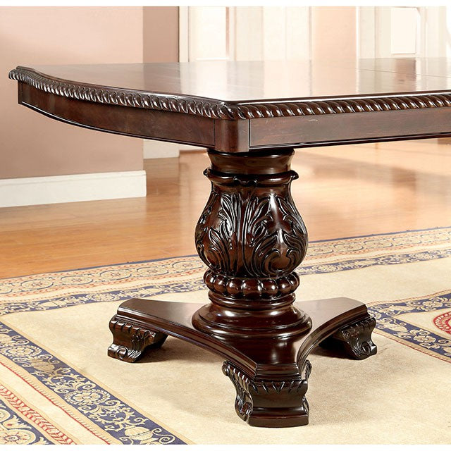 Bellagio Brown Cherry Dining Table w/ 2 Leaves - Furniture Center (NY)