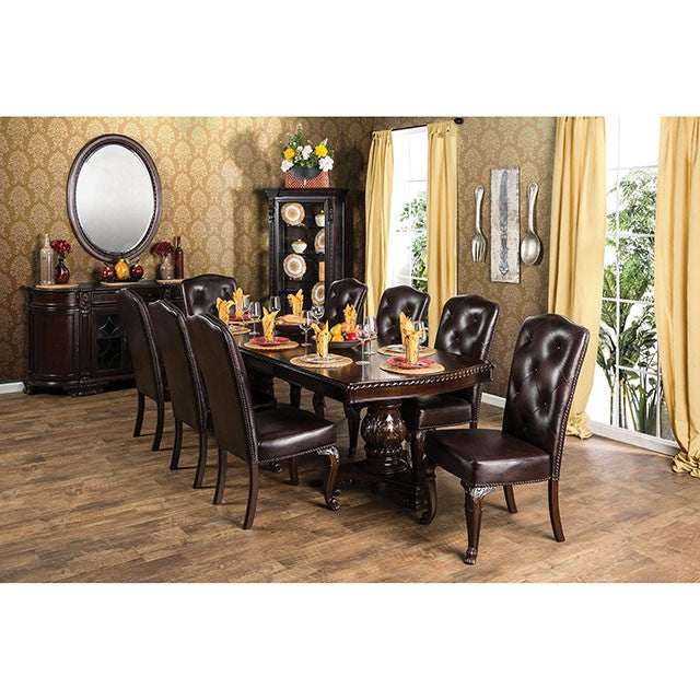 Bellagio Brown Cherry Dining Table w/ 2 Leaves - Furniture Center (NY)