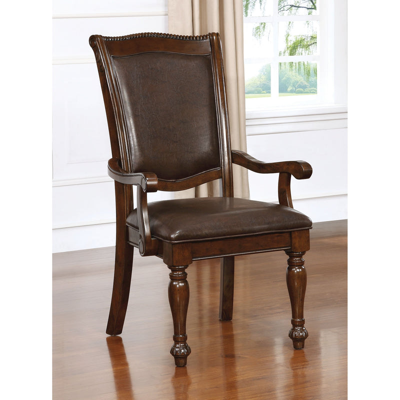 Alpena Brown Cherry/Espresso Arm Chair (2/CTN) - Furniture Center (NY)