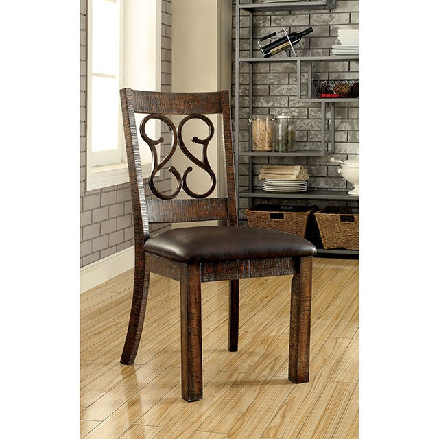 PAULINA Rustic Walnut Dining Table - Furniture Center (NY)