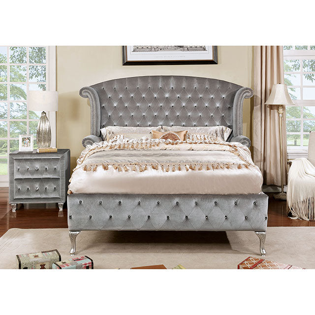 Alzir Gray Cal.King Bed - Furniture Center (NY)