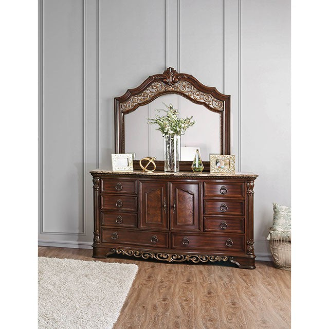 Menodora Brown Cherry Dresser - Furniture Center (NY)