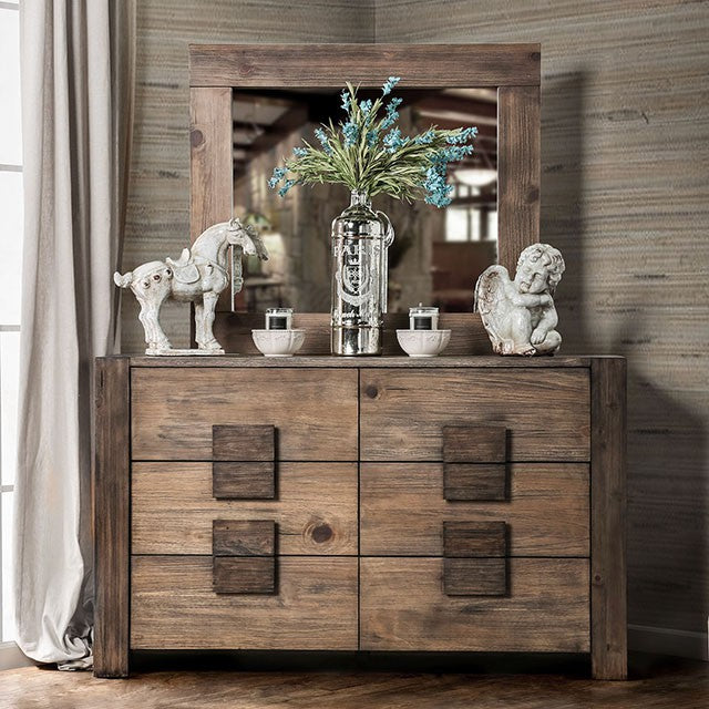 AVEIRO Rustic Natural Tone Dresser - Furniture Center (NY)