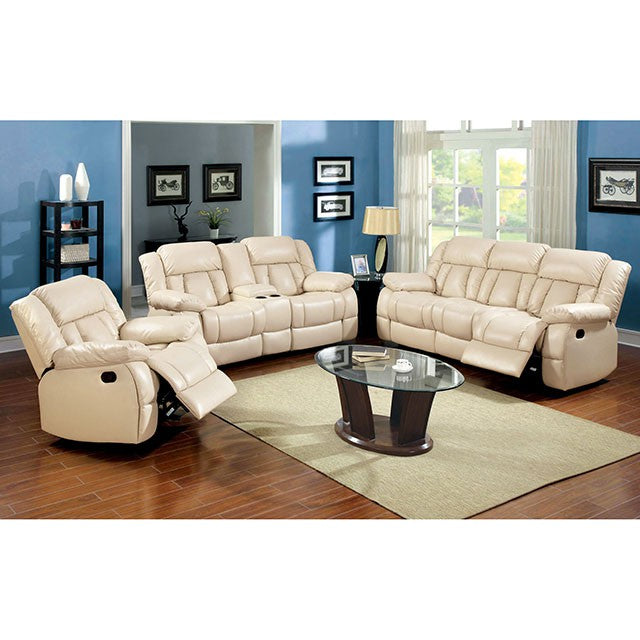 Barbado Ivory Sofa w/ 2 Recliners - Furniture Center (NY)