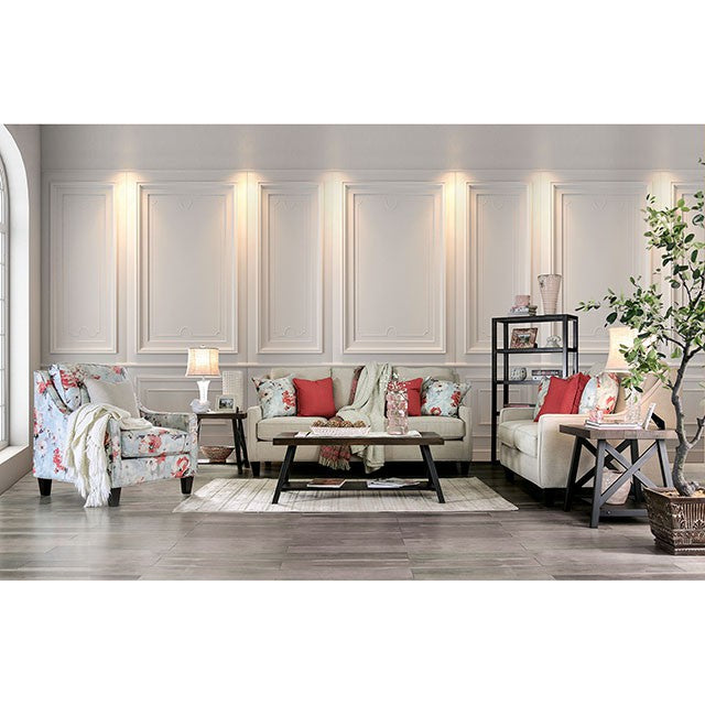 Nadene Ivory Sofa - Furniture Center (NY)